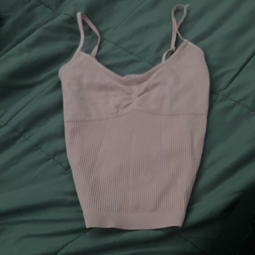 No Boundaries Light Pink Ribbed Crop Top